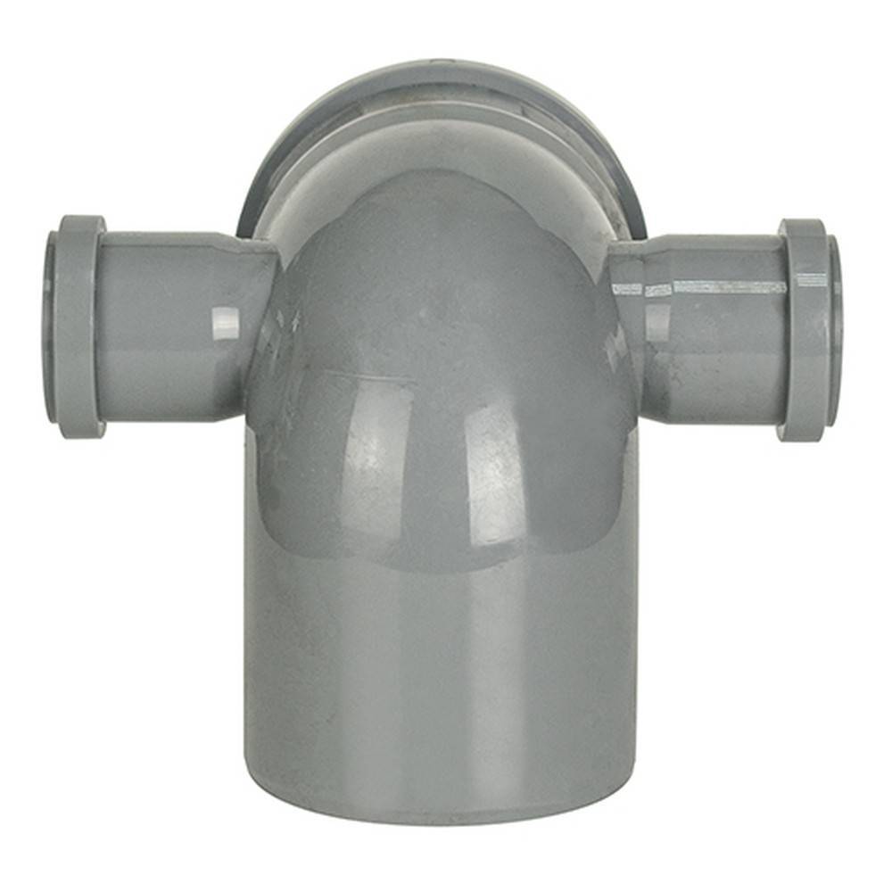 Отвод TEBO для внутренней канализации 110х87° с выходом правый 50 мм серый 013021302