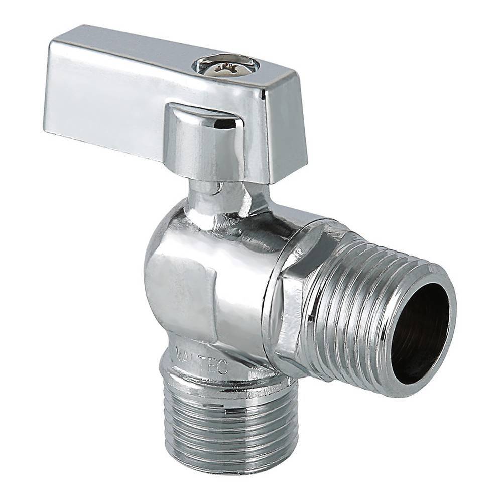 Кран шаровой Valtec угловой для подключения сантехприборов 1/2х1/2 VT.392.N.04