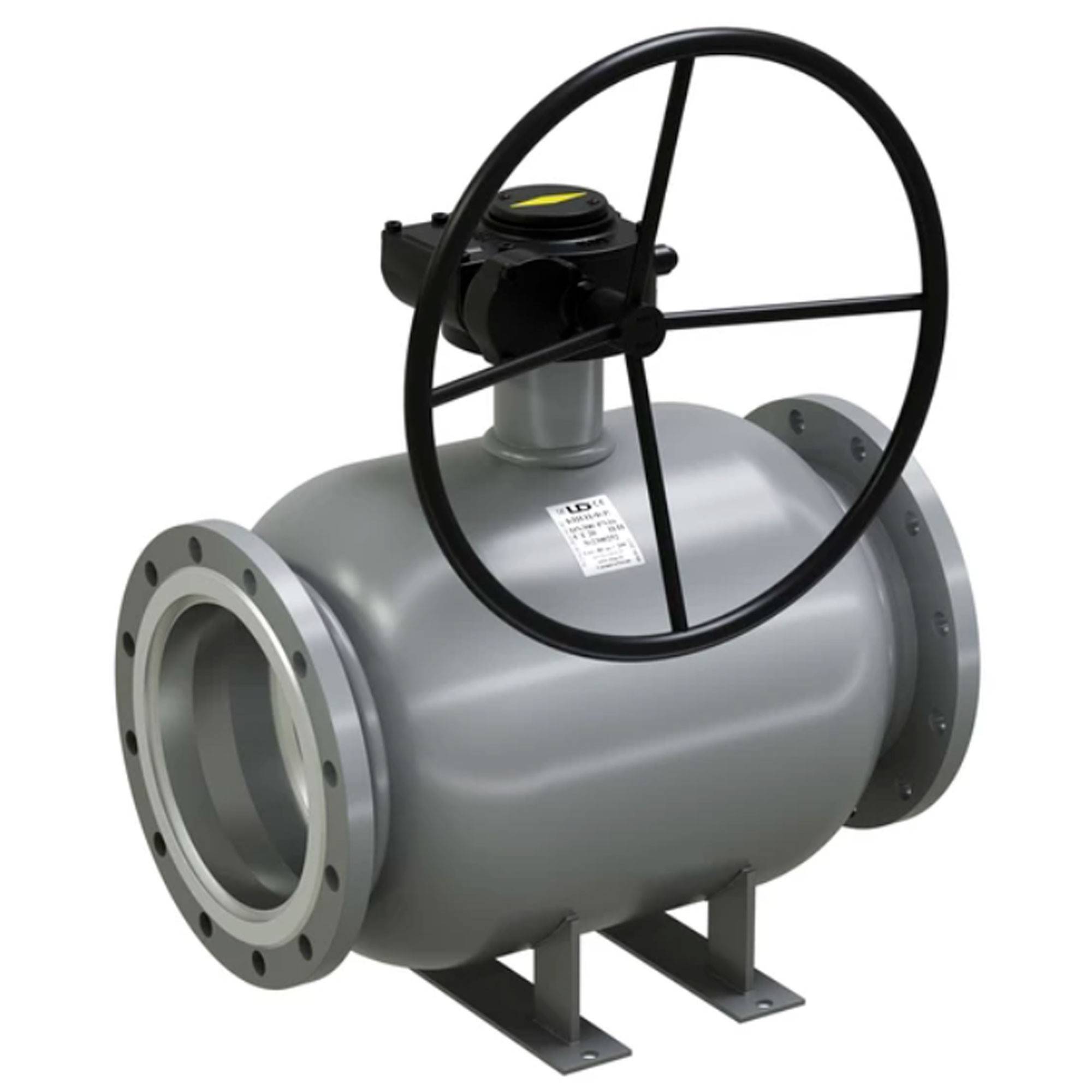 Кран шаровой фланцевый LD DN 200 PN 16 полнопроходной с редуктором КШ.Ц.Ф.П.200.016.02