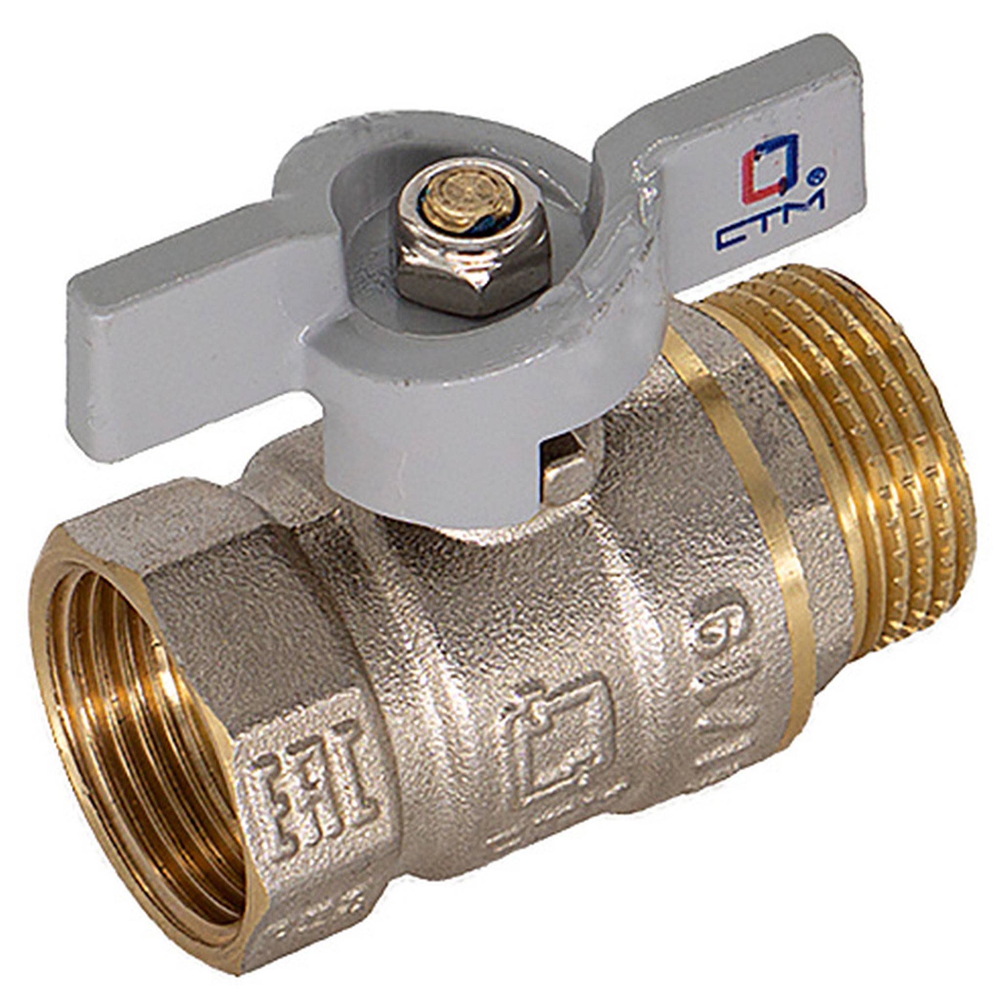 Кран шаровой для воды CTM СТАНДАРТ 3/4 ВН бабочка CWFMB034