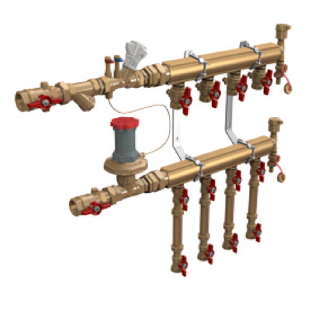 Узел коллекторный этажный Giacomini GE553 тип B2 3/4x1/2 на 3 выхода GE553Y023