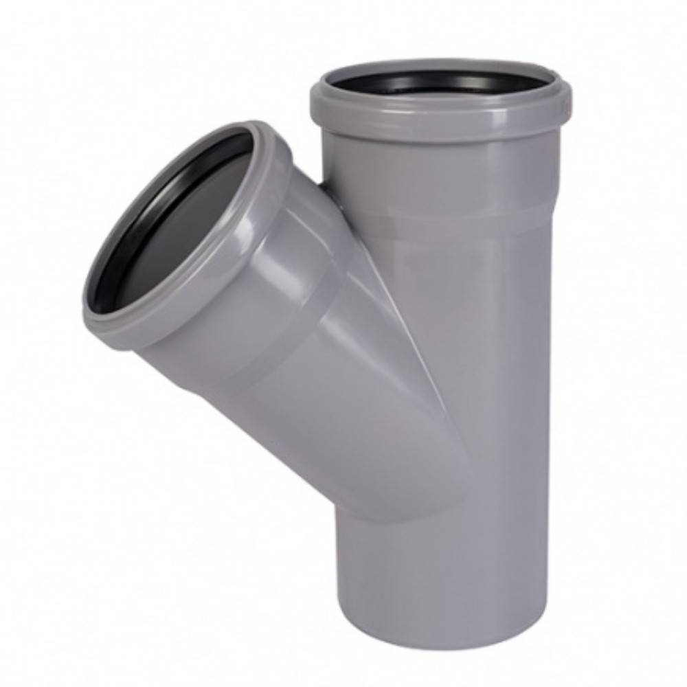 Тройник Ostendorf HT 90/90/45° для внутренней канализации 114400