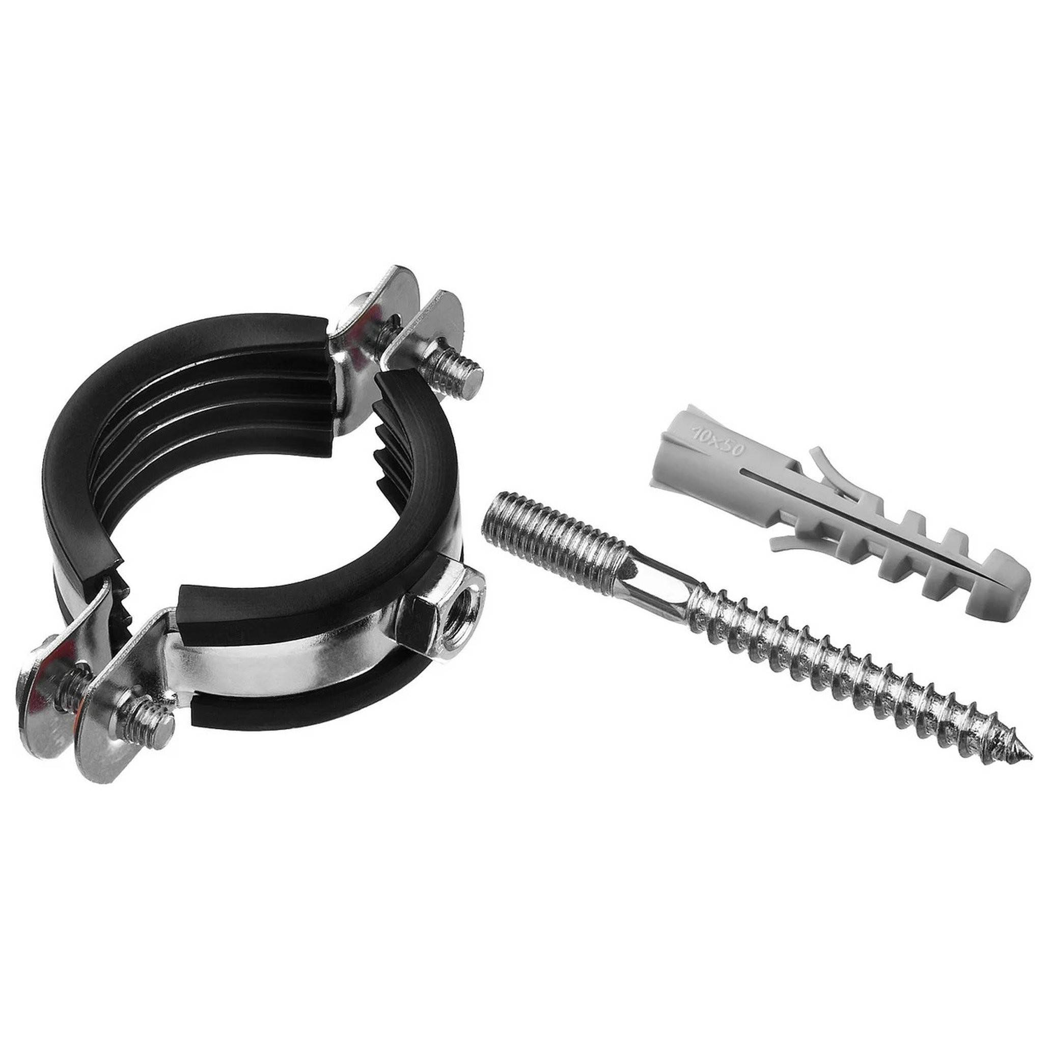 Хомут трубный AQUALINK с гайкой шпилькой и дюбелем 1/2 дюйма 20-24 мм НС-1431737