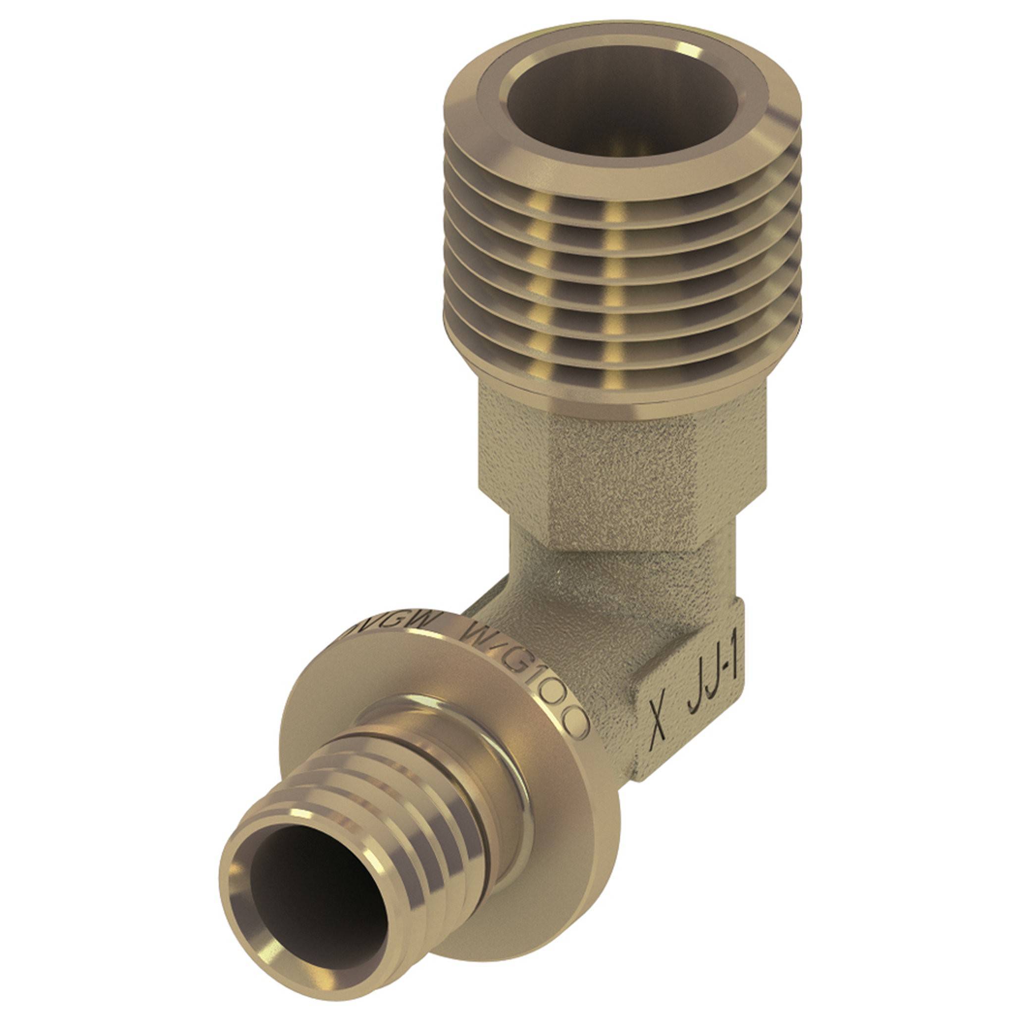 Уголок соединительный TECE с ниппелем 20х1/2 дюйма латунь 767520