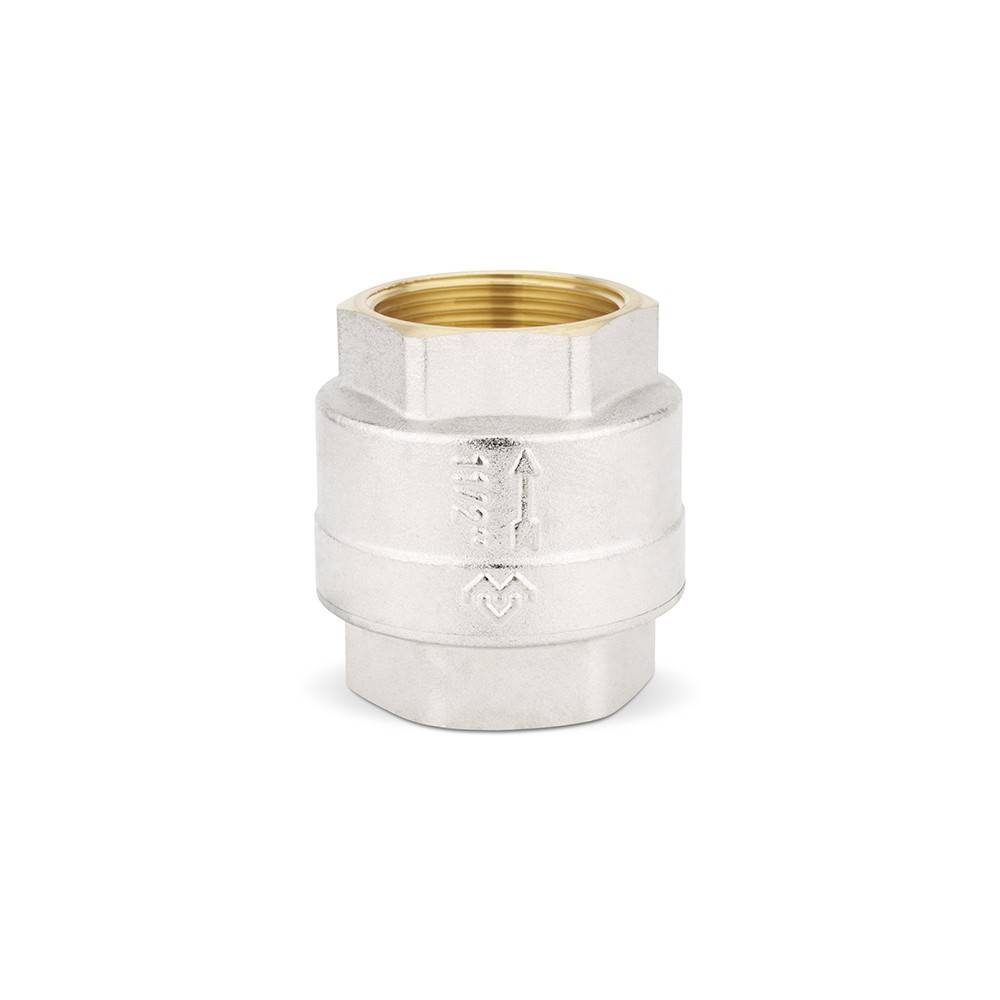 Клапан обратный VARMEGA с пластиковым седлом 1 1/2 никелированный VM04905