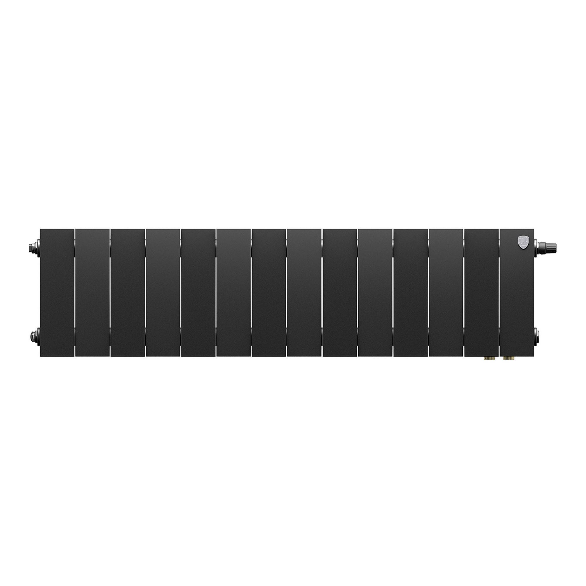 Радиатор биметаллический Royal Thermo PianoForte 200 Noir Sable 14 секц. нижнее подключение VDR80 1506328