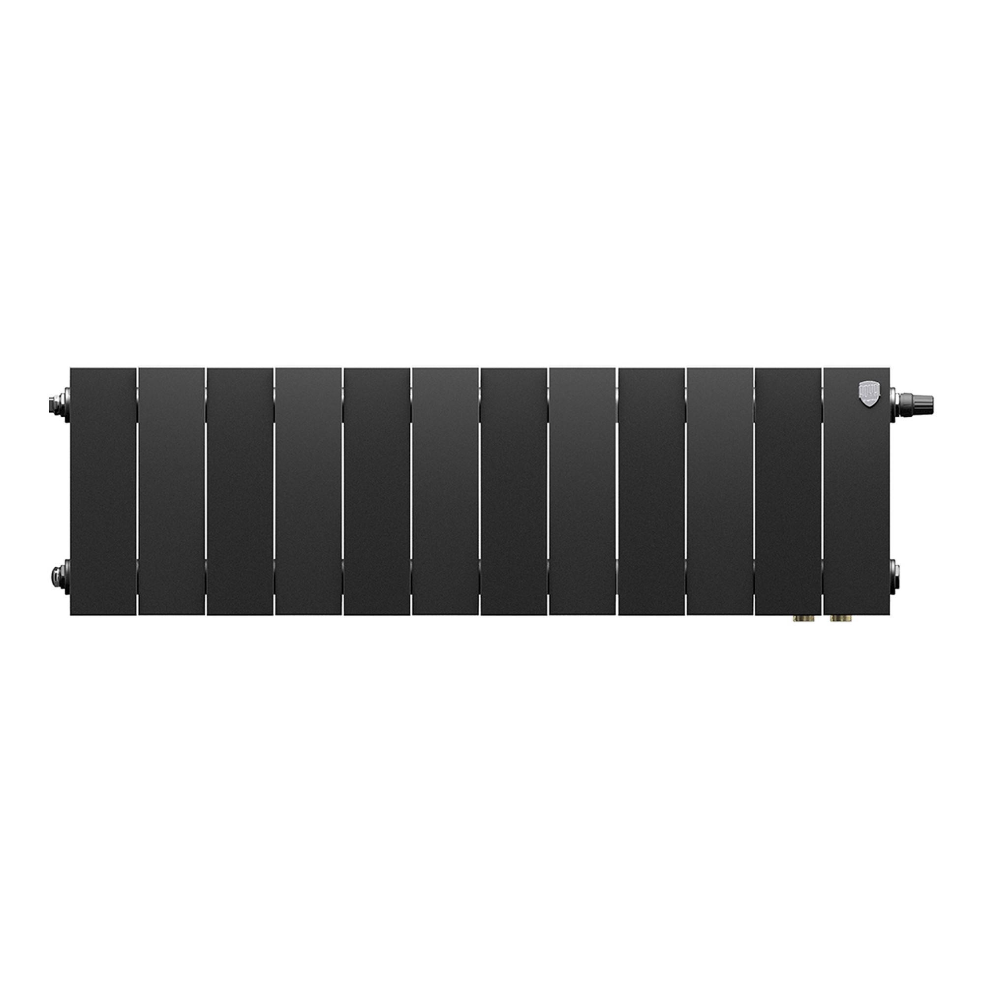 Радиатор биметаллический Royal Thermo PianoForte 200 Noir Sable 12 секц. нижнее подключение VDR80 1506327