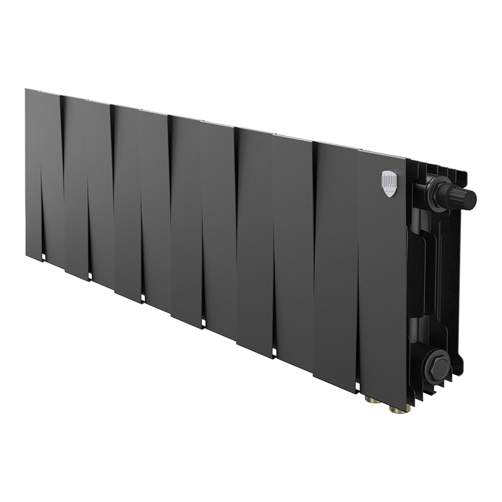 Радиатор биметаллический Royal Thermo PianoForte 200 Noir Sable 12 секц. нижнее подключение VDR80 1506327