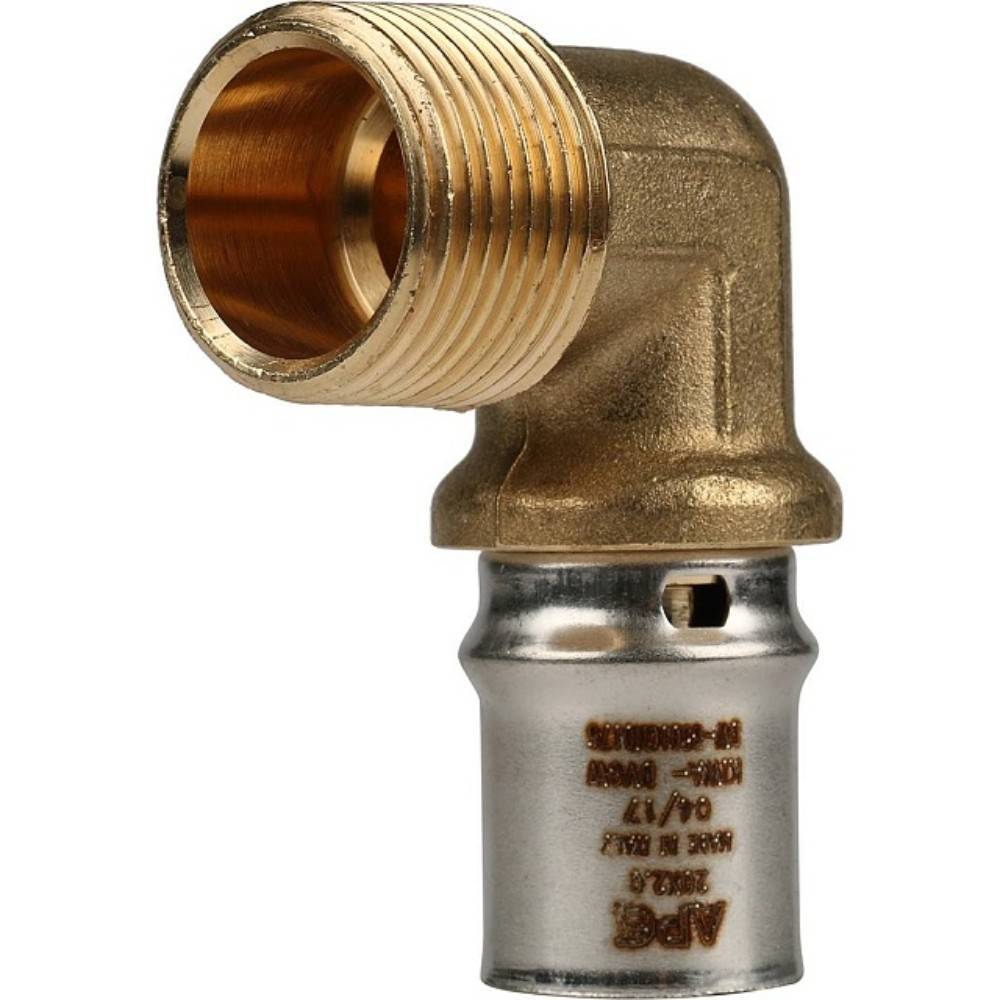 Угольник-переходник пресс Stout 20х3/4 НР для металлопластиковых труб SFP-0011-00342