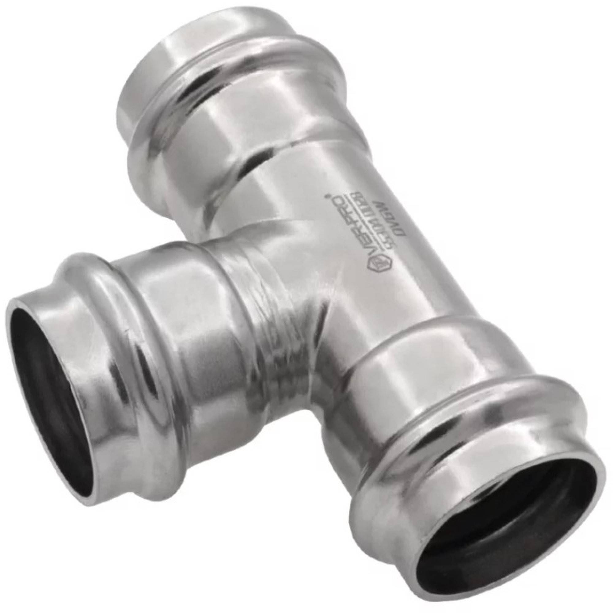 Тройник пресс VIEIR VER-PRO из нержавеющей стали 22х18х22 мм 1450996