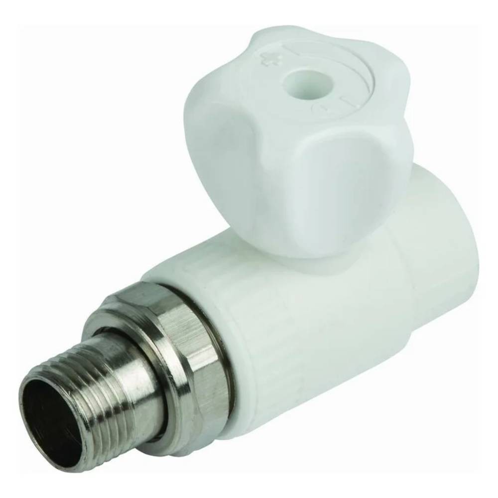 Кран шаровой радиаторный BERKE полипропиленовый прямой 25 мм x 3/4 1017146