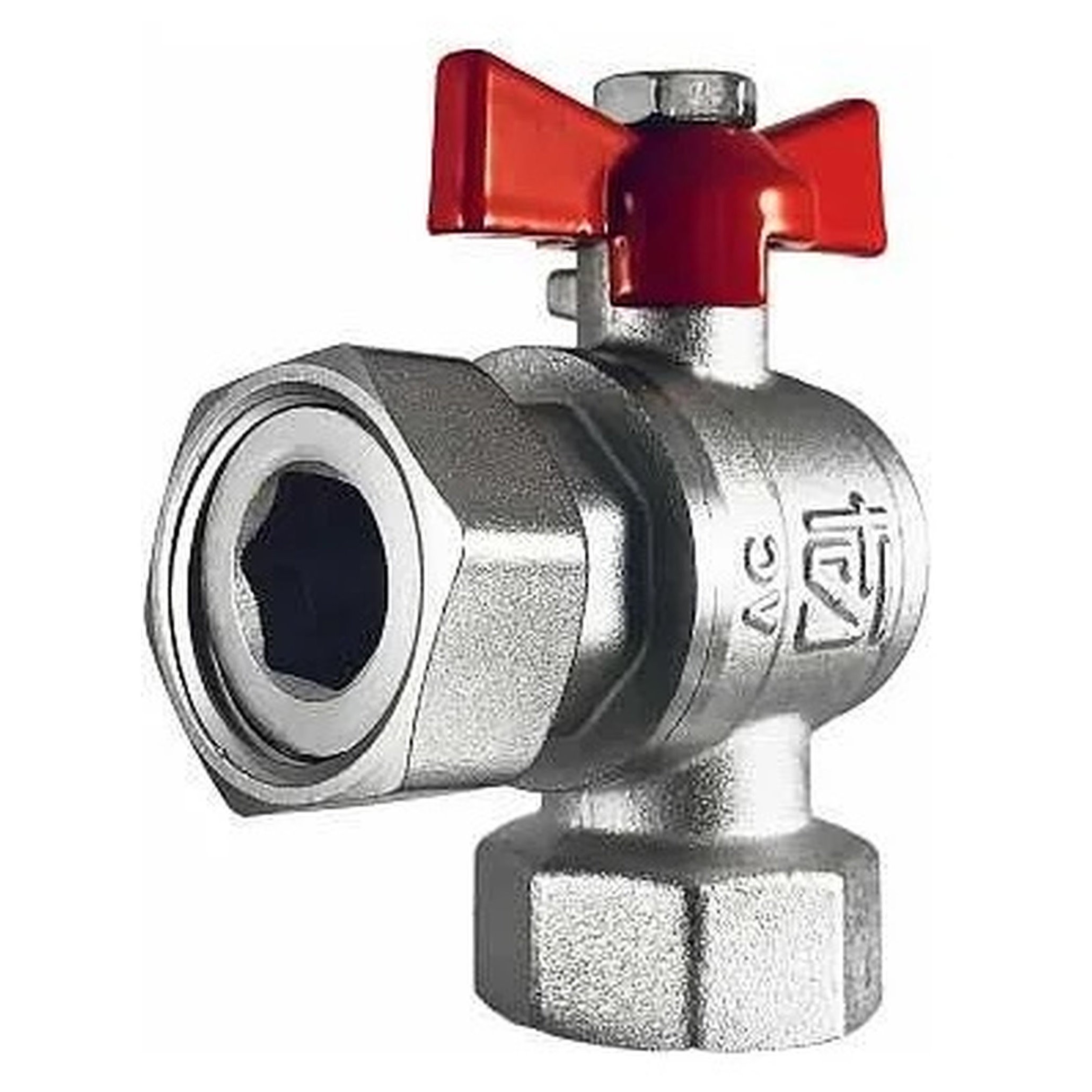 Кран шаровой STI 20 Г/Г угловой с накидной гайкой для котлов 1609526