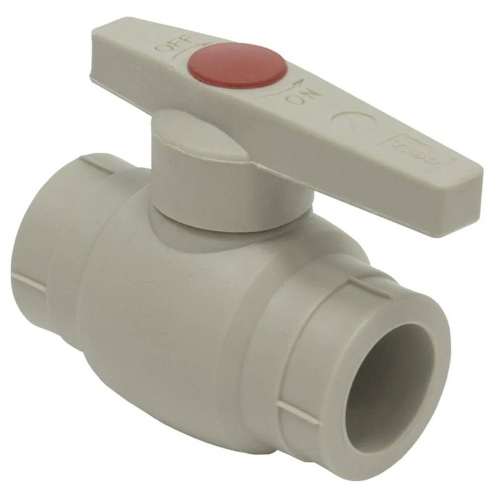 Кран шаровой TEBO PP-R 32 мм Стандарт серый 016063003