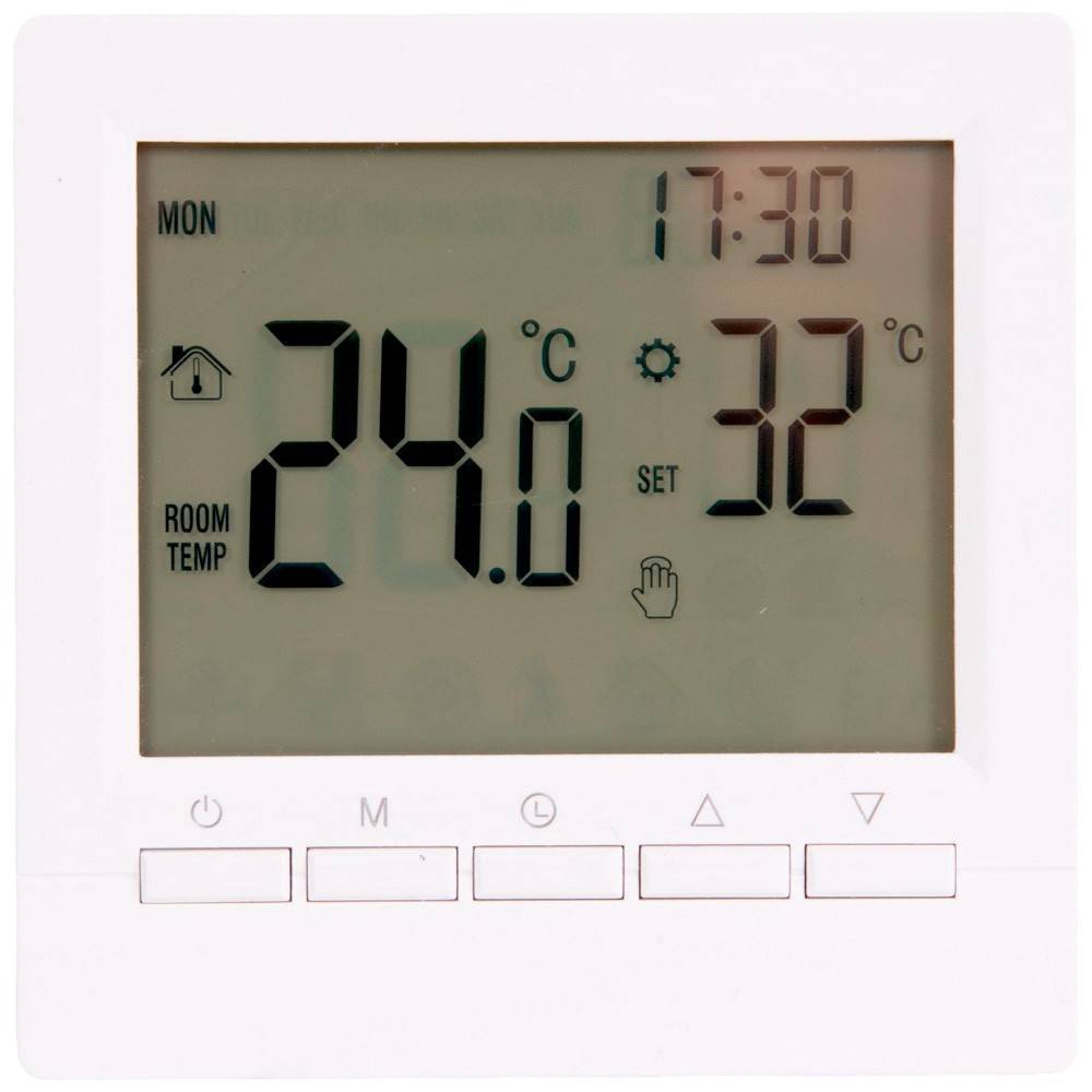 Термостат комнатный TEPLOCOM TSFR-Prog-220/3A двухканальный программируемый TSFR-Prog-220/3A