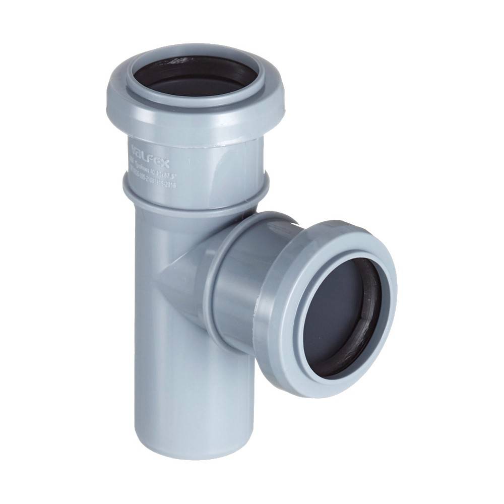 Тройник VALFEX 40x40 мм 87.5° PP-H для внутренней канализации 24040040