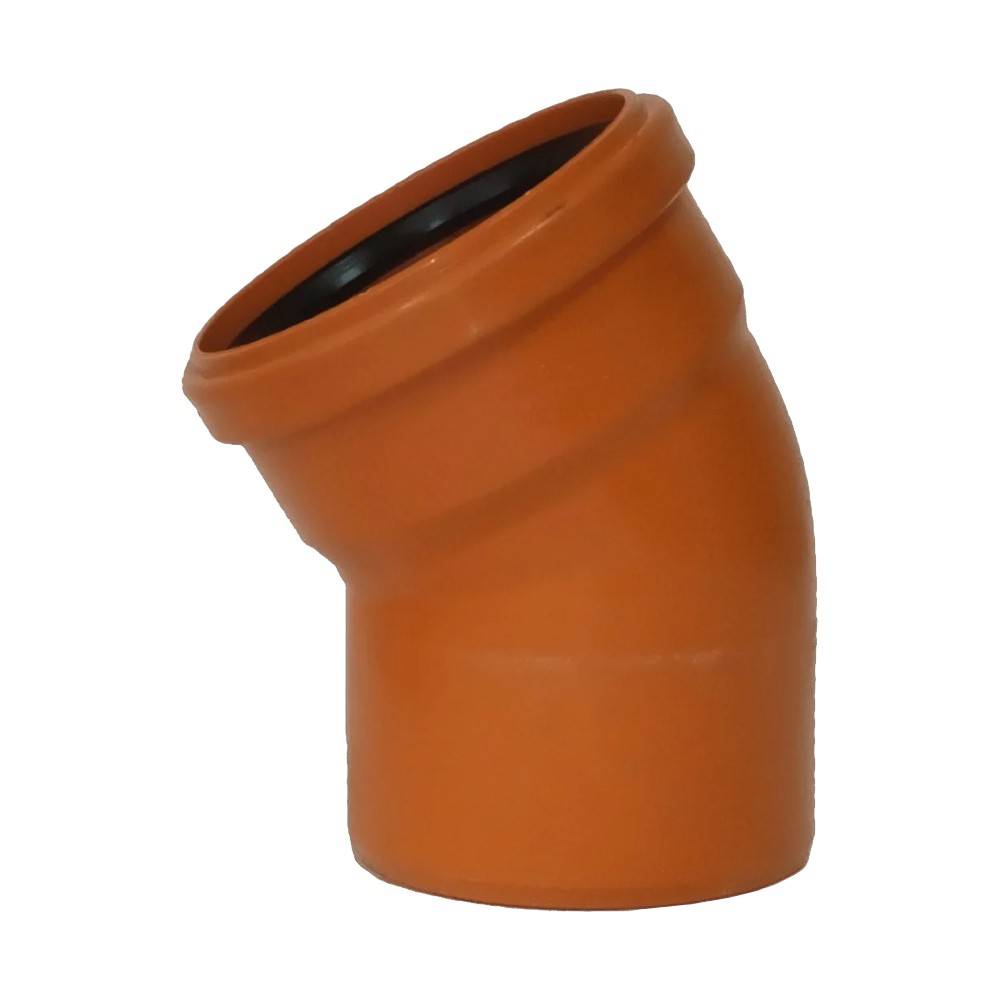 Отвод для наружной канализации VALFEX PP-H 110 мм 30° рыжий 30105110