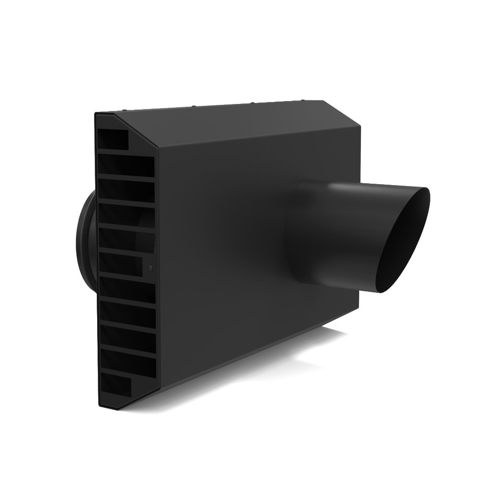 Выход приточно-вытяжной фасадный РЭД 125 мм черный 1725747