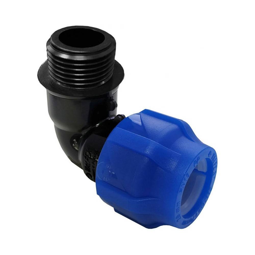 Отвод компрессионный Valfex ПНД с наружной резьбой 32х1 1/4 1425703