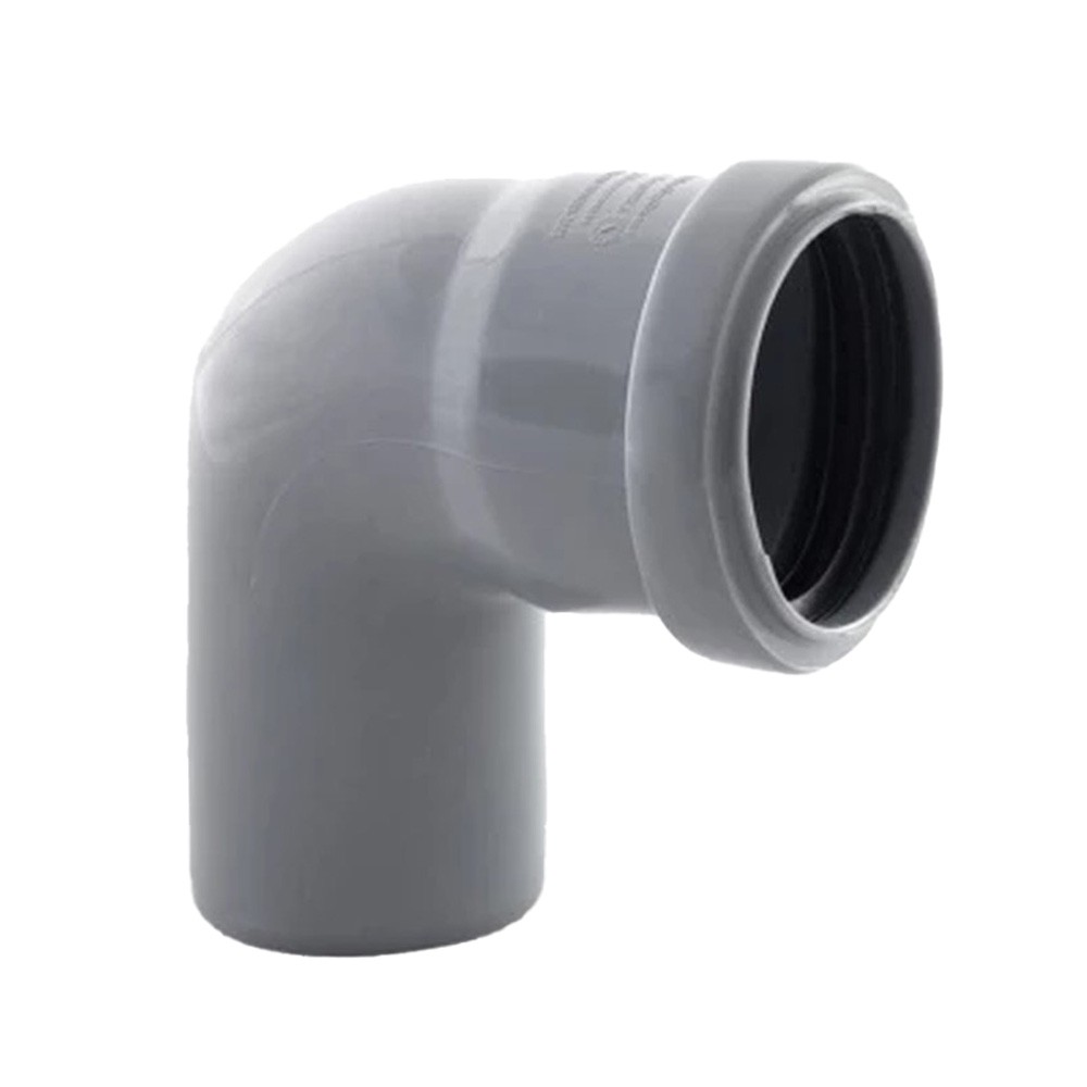 Отвод канализационный РТП 40 мм 87° серый 4087