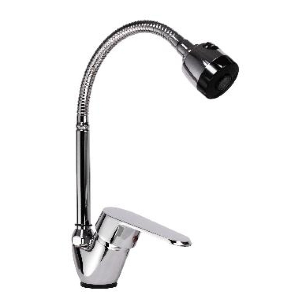 Смеситель для кухни АМУР L5014 40 мм с гибким изливом хром BY3010-B2