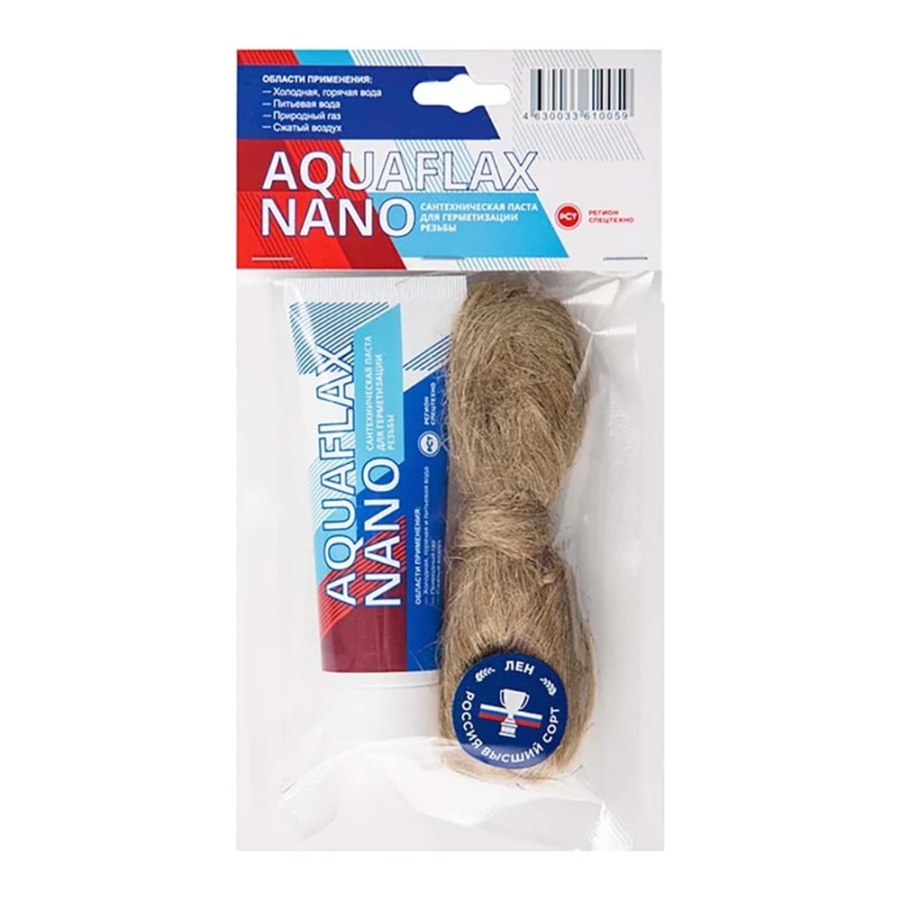 Паста сантехническая Aquaflax Nano 80 г и лен 20 г 61005