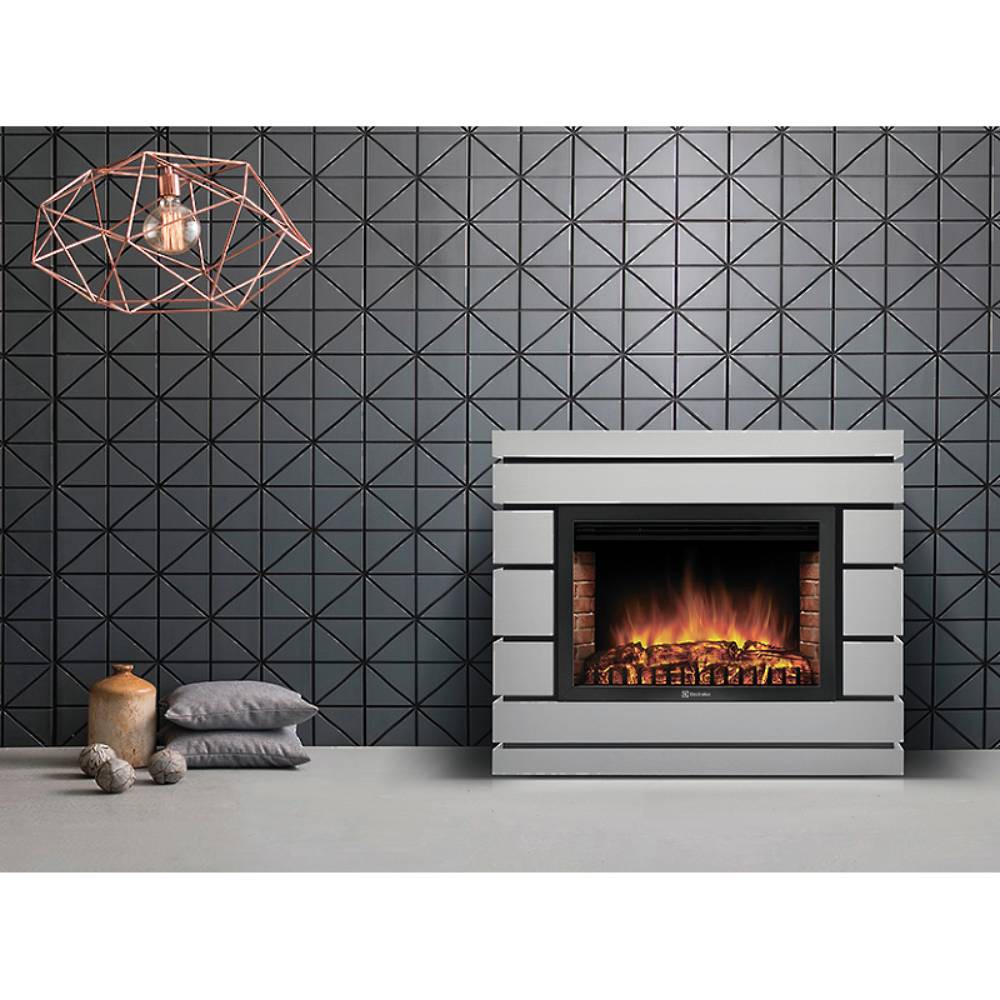 Каминокомплект Electrolux EFP/P-3020LS N с порталом Moderno 30 шпон белый дуб 1721676