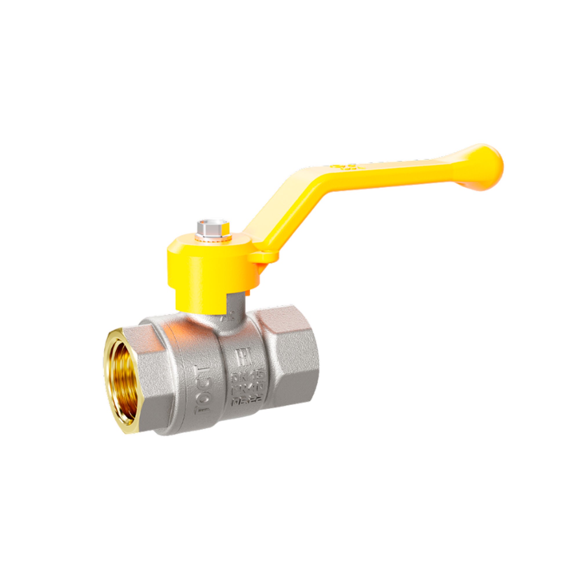 Кран шаровой латунный для газа LD Pride Ду 50 Ру 25 В-В рычаг 47.50.В-В.Р