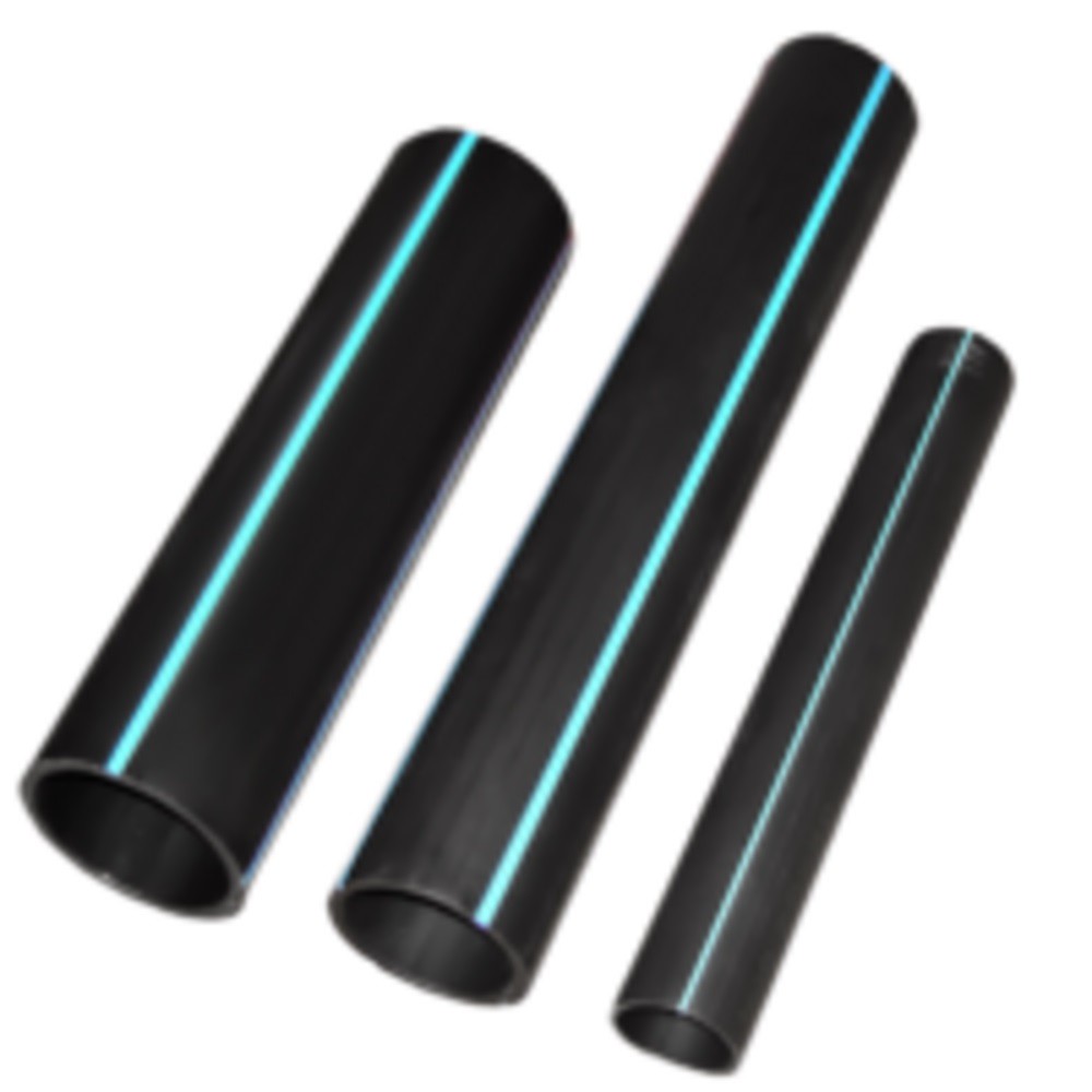 Труба ПНД Техстрой ПЭ 100 20х2,0 мм SDR 11 питьевая черная с синей полосой 200 м 1573318