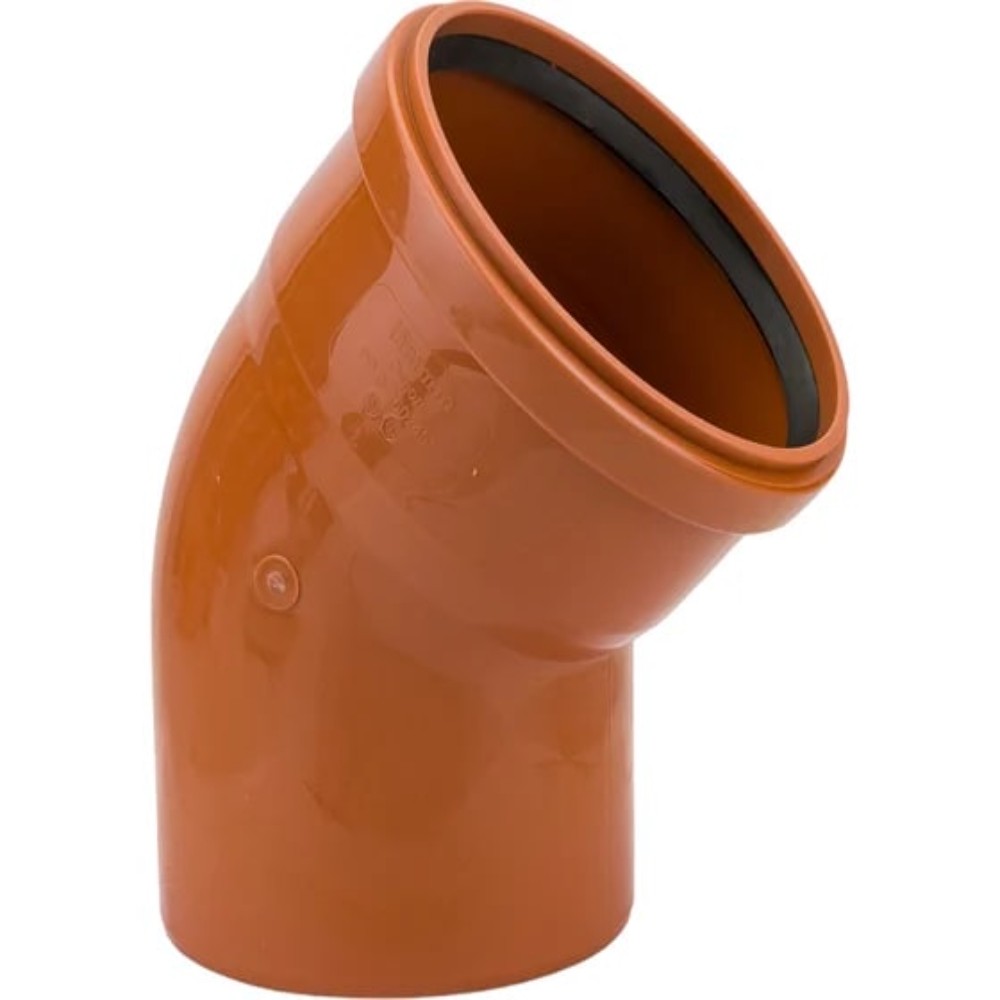 Отвод для наружной канализации Lammin НК 160 мм 45° НС-1641947