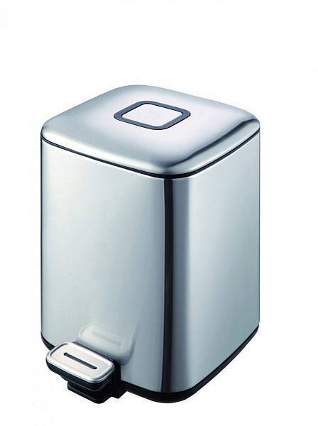 Ведро мусорное напольное Boheme Q квадратное нержавеющая сталь 10948-CR