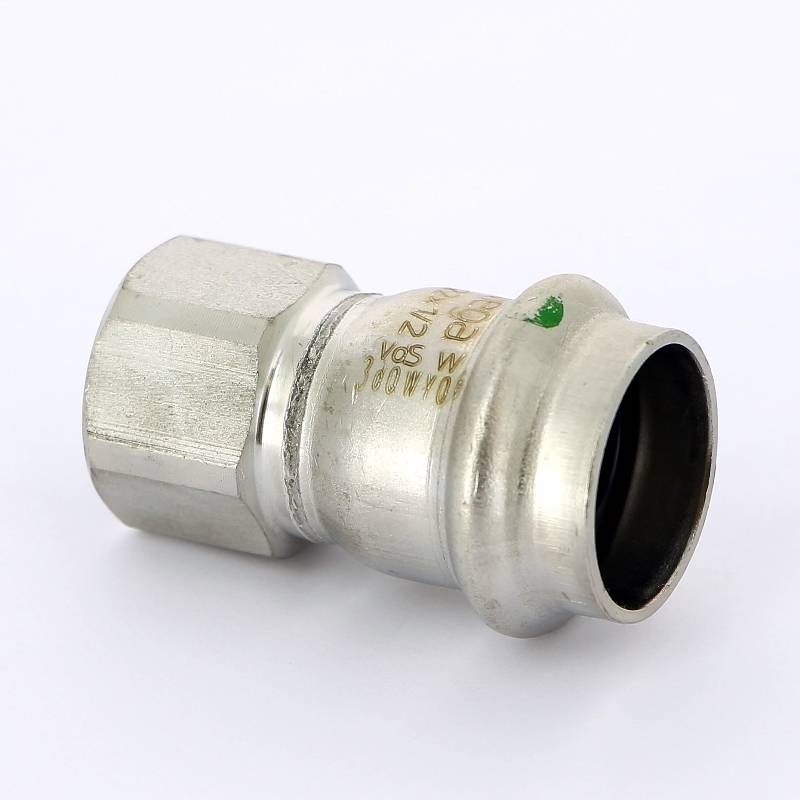 Муфта переходная пресс-В Viega Sanpress Inox нержавеющая сталь 22x1/2 436612