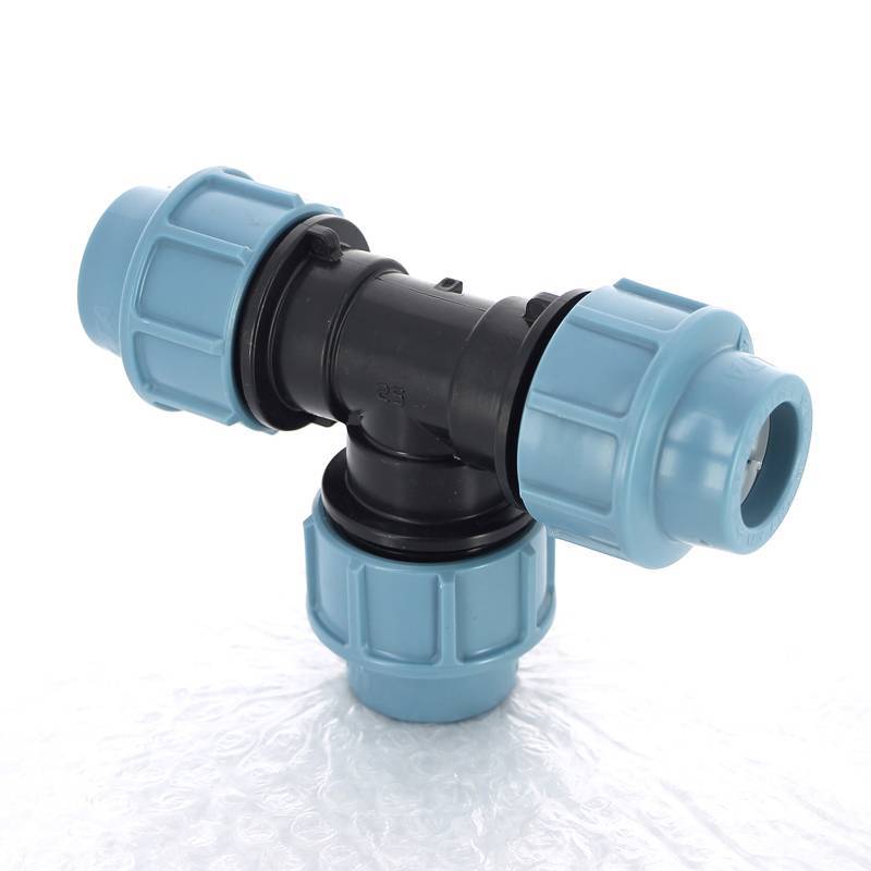 Тройник обжимной для ПНД труб Unidelta 25 мм 1005025000