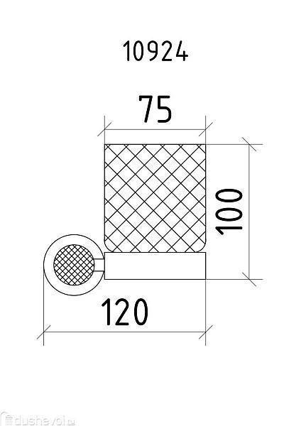 Стакан для зубных щеток подвесной Boheme Royal Cristal хром 10924-CR-B