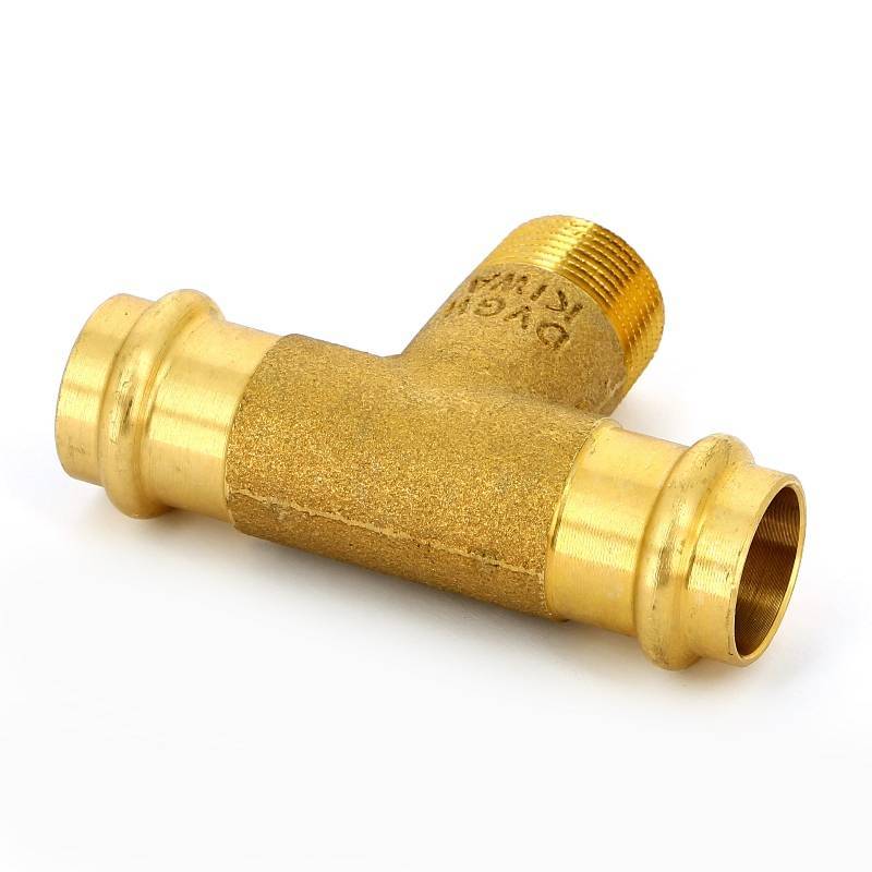 Тройник пресс с наружной резьбой IBP >B< Press 22х3/4х22 бронза P4132G02206022