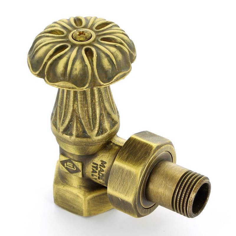 Вентиль радиаторный ручной Carlo Poletti Artistic 1/2 НВ угловой бронза V67310MA