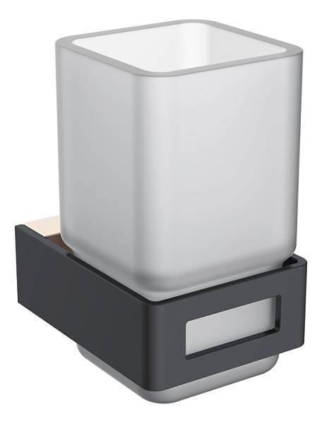 Стакан для зубных щеток подвесной Boheme Q золото/черный 10944-G-B