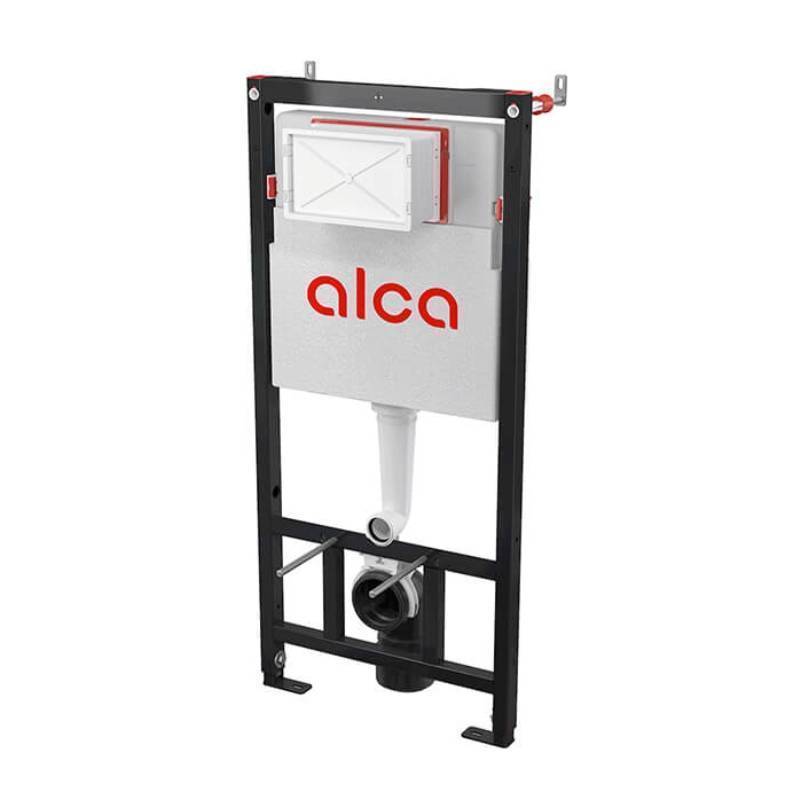 Инсталляция для унитаза Alcaplast AM101/1120 с кнопкой M571 хром и шумоизоляцией AM101/1120-4:1 RU M571-0001