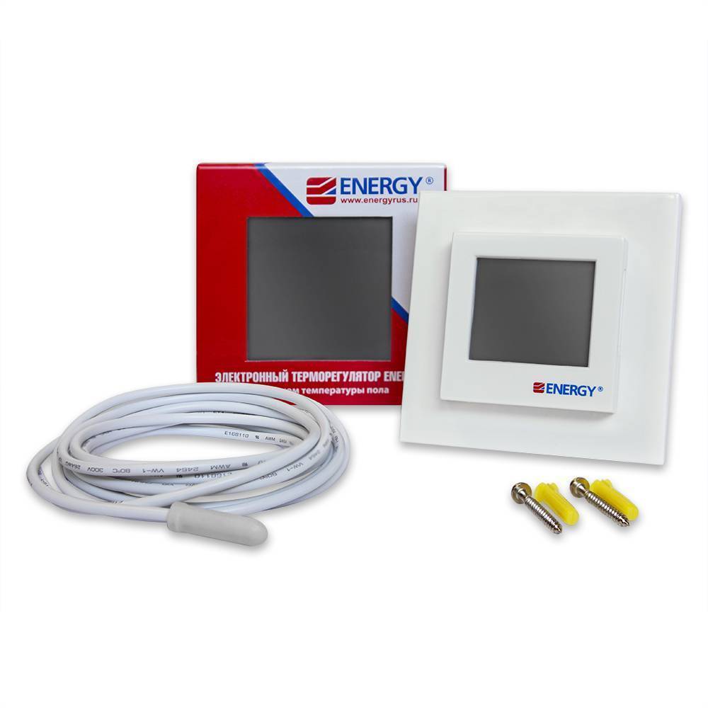 Терморегулятор программируемый Energy TK08 NEW сенсорный с ЖК-дисплеем TK08 NEW