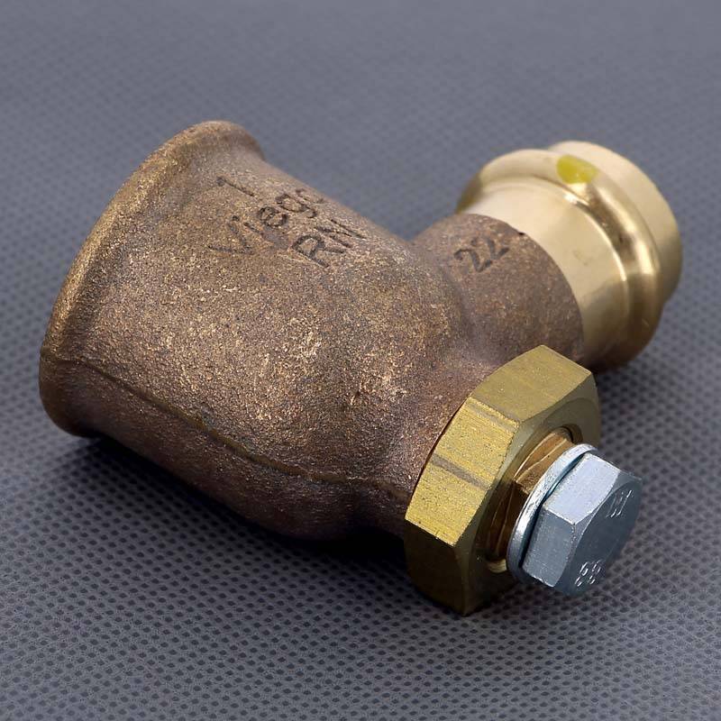 Угол пресс-В Viega Profipress G с креплением бронза 22 мм x 1 473730