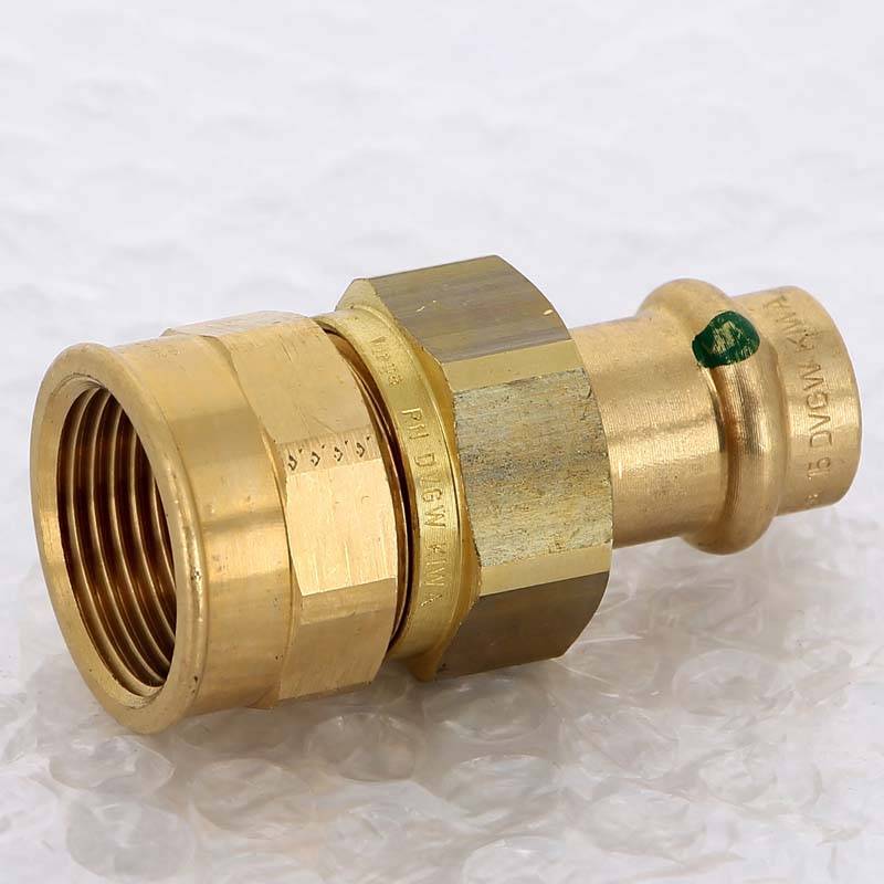 Муфта разъёмная пресс Viega Sanpress бронза 15x3/4 ВР 133160