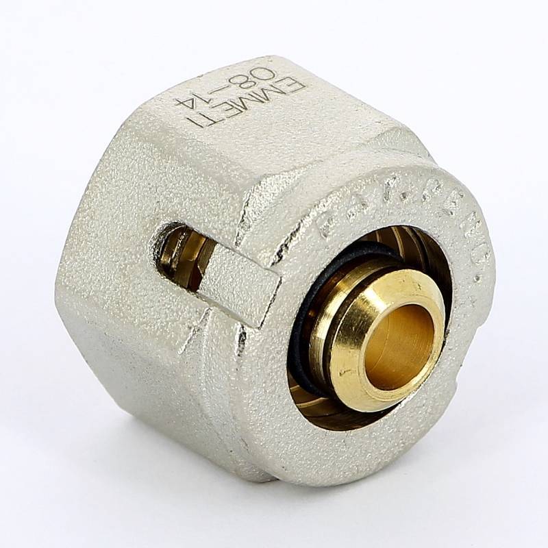 Соединитель для металлопластиковых труб обжимной Emmeti Monoblocco 16х2 мм M24x19 28100358