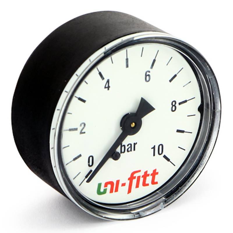 Манометр аксиальный Uni-Fitt 10 бар 50 мм 1/4 300D3020