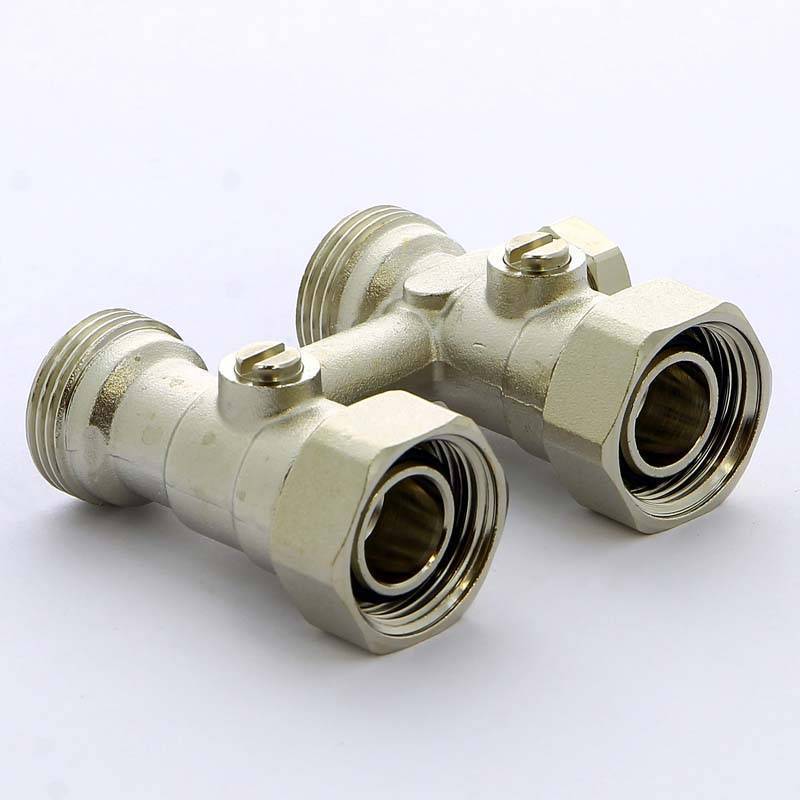 Узел радиаторный прямой Tiemme 3/4 x 3/4 x 18 с байпасом и кранами 3390007