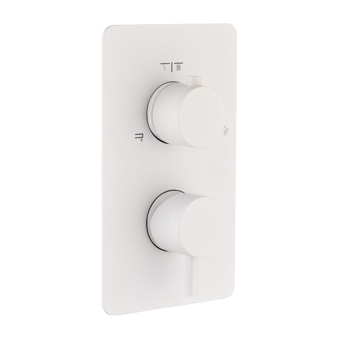 Смеситель термостатический встраиваемый Boheme Cell на 2 потребителя с внутренней частью matt white 135-2-MW