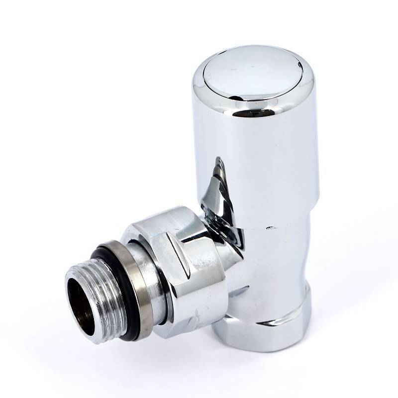 Вентиль радиаторный ручной Carlo Poletti Compact 1/2 НВ угловой хром V150310B