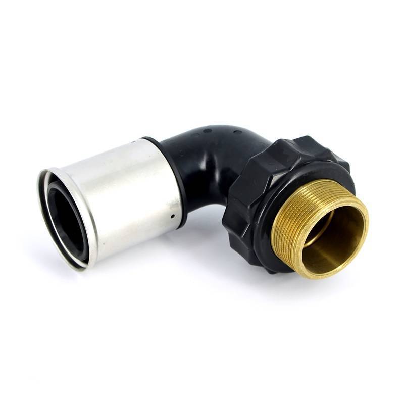 Угольник 90° пресс с наружной резьбой HENCO PVDF 63x2 5PK-6310