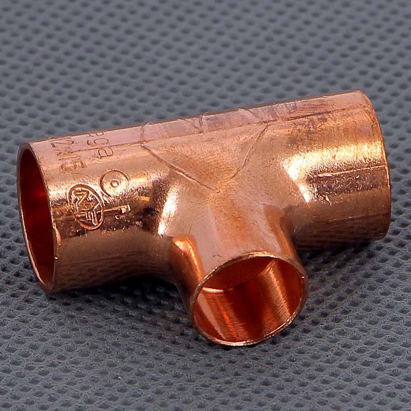 Тройник медный под пайку Viega 15х12х15 мм 101848