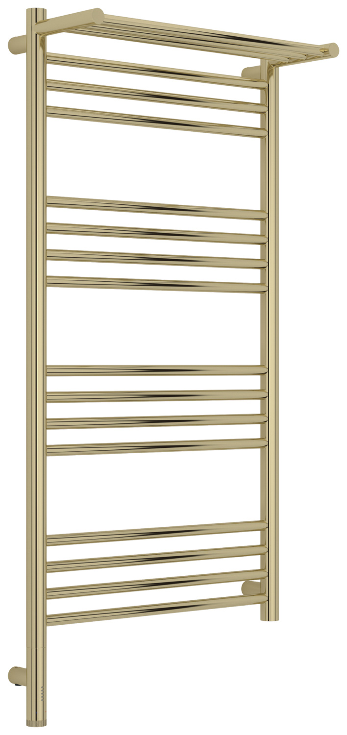 Полотенцесушитель электрический Сунержа Богема 3.1 с 1 полкой 50х100 см левое подключение шампань глянец 020-6006-1050