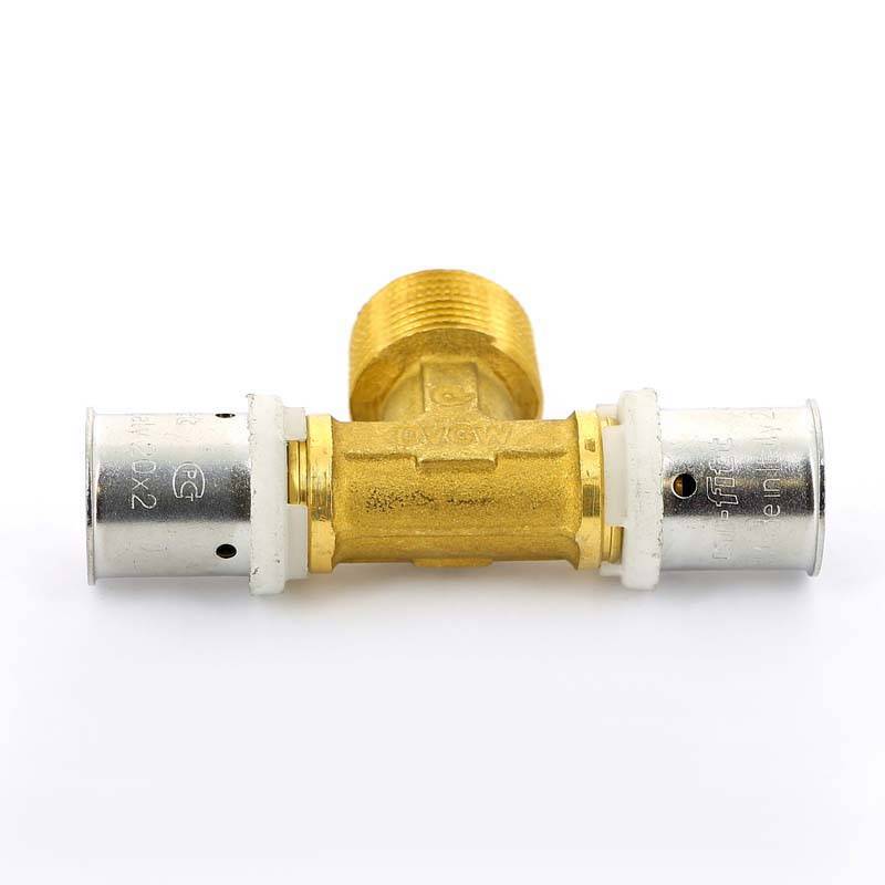 Тройник пресс с наружной резьбой Uni-Fitt 20х3/4х20 708G7370