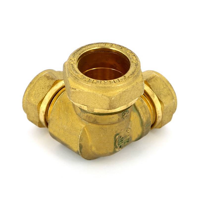 Тройник обжимной трехплоскостной Tiemme 22х15х15 мм 1000198